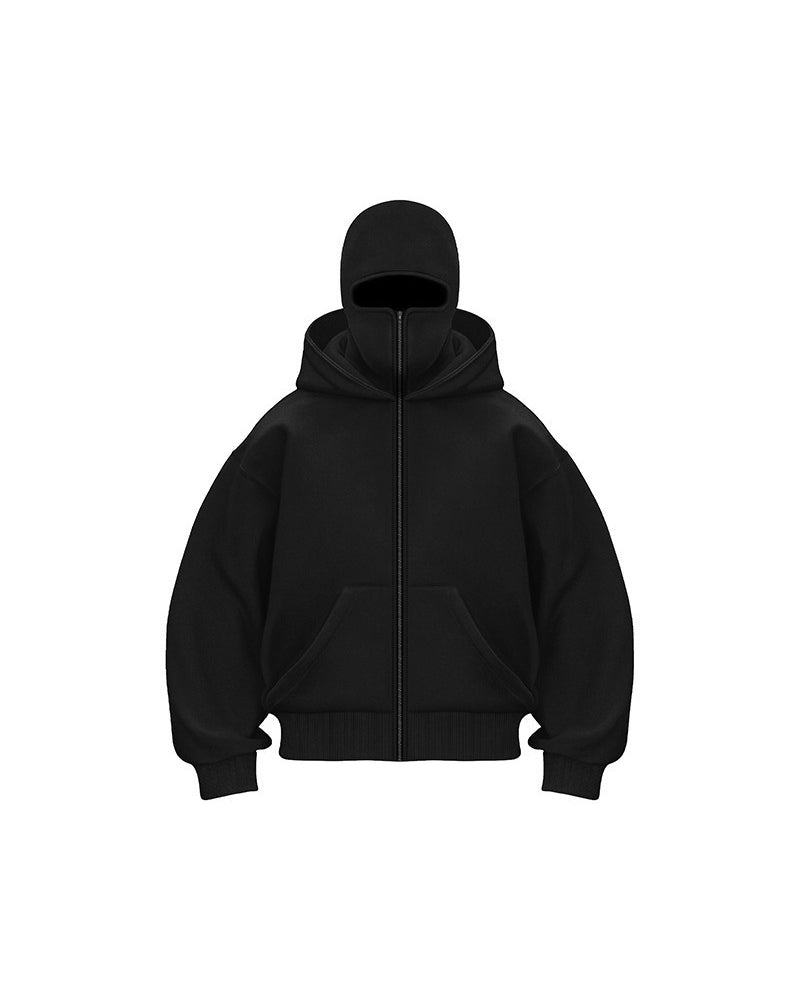 Veste à capuche chaude double capuche fermeture éclair