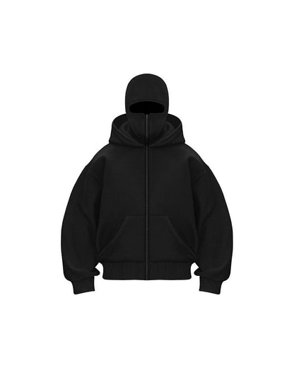 Veste à capuche chaude double capuche fermeture éclair