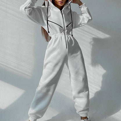 Praktisches Zweiteiler Set Hoodie für Damen Alltag - IdealeKleiden