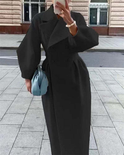 Manteau en laine vintage design rétro de luxe