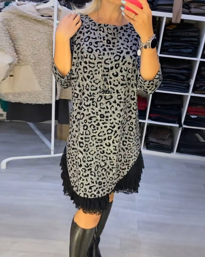 Robe Léopard Élégante Femme
