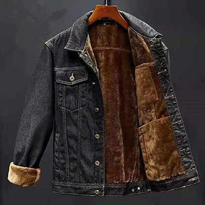 Cordell - Blouson en jean avec épaisse doublure en laine
