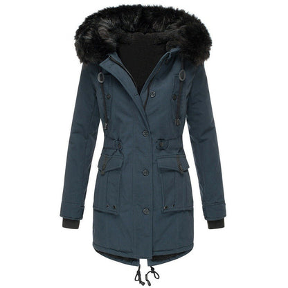Manteau d'hiver femme Capuche Chaud Élégant