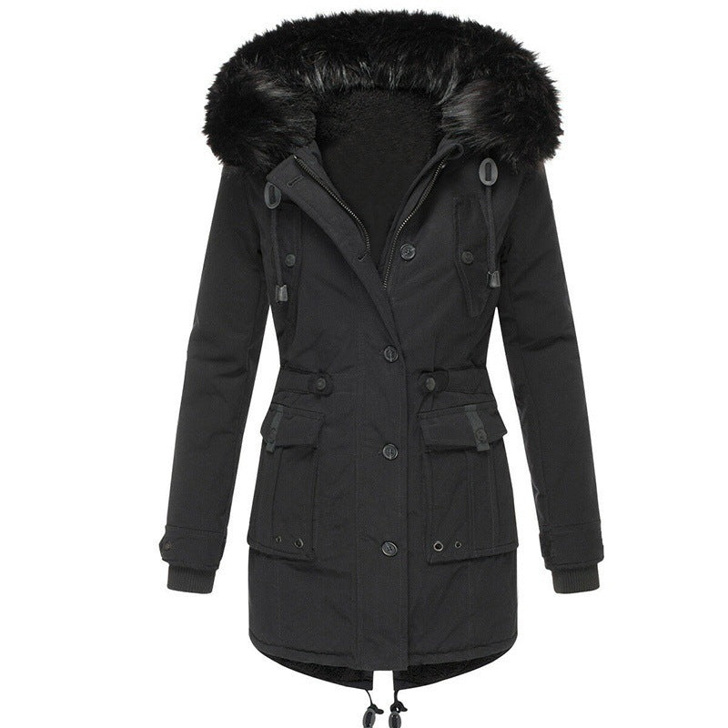 Manteau d'hiver femme Capuche Chaud Élégant