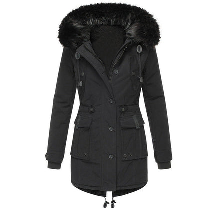 Manteau d'hiver femme Capuche Chaud Élégant