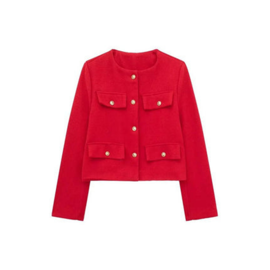 Blazer femme élégant manches longues style vintage