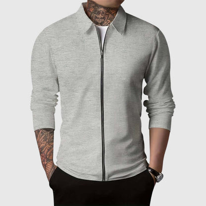 Veste gaufrée chaude zippée pour homme