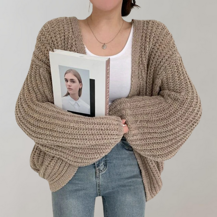 Cardigan en grosse maille pour femme