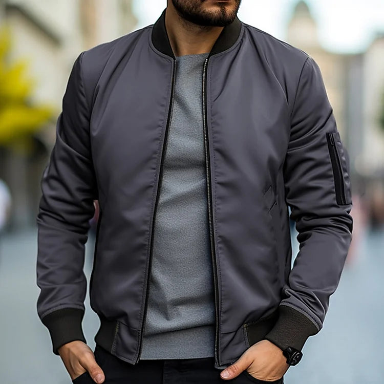 Blouson aviateur homme sportif zippé poches
