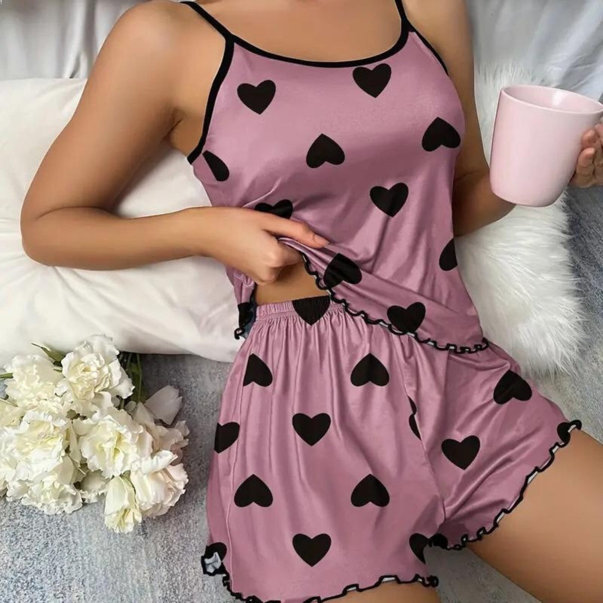 Komfortable Shorts Lounge Set Damen - IdealeKleiden