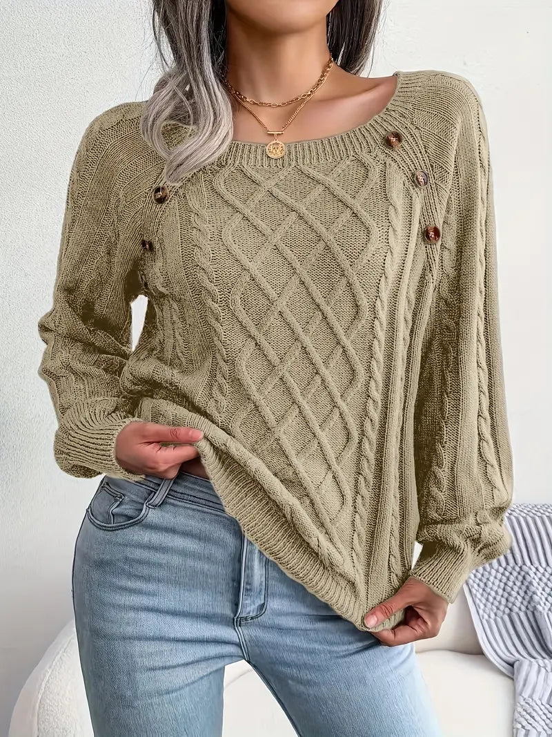 Pull rond décontracté pour femme