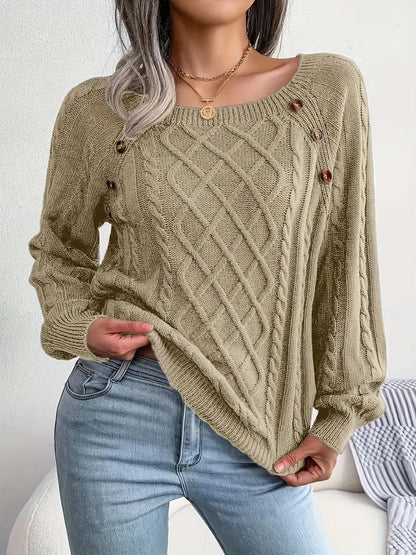 Pull rond décontracté pour femme