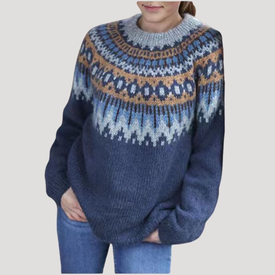 Pull printemps femme motif pastel