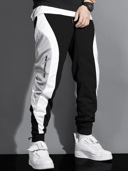 Lässige Jogginghose Farbblock Trendy Design - IdealeKleiden