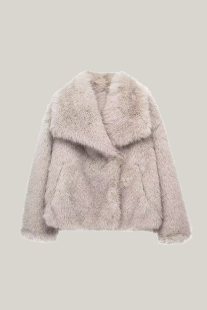 Blouson tendance en fausse fourrure pour femme