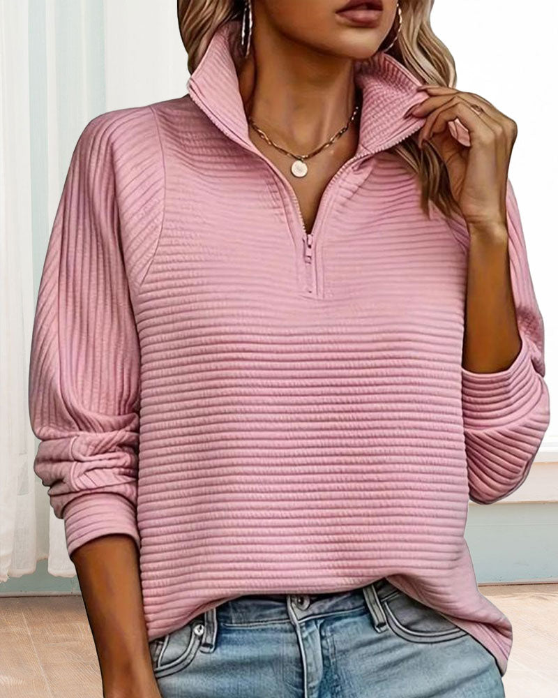 Robe élégante unie à fermeture éclair