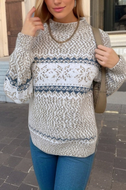 Pull de Noël Motif flocons festifs