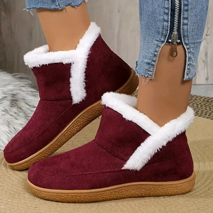Bottes d'hiver en peluche chaudes pour femme