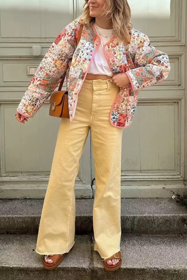 Veste en coton élégante avec de superbes imprimés