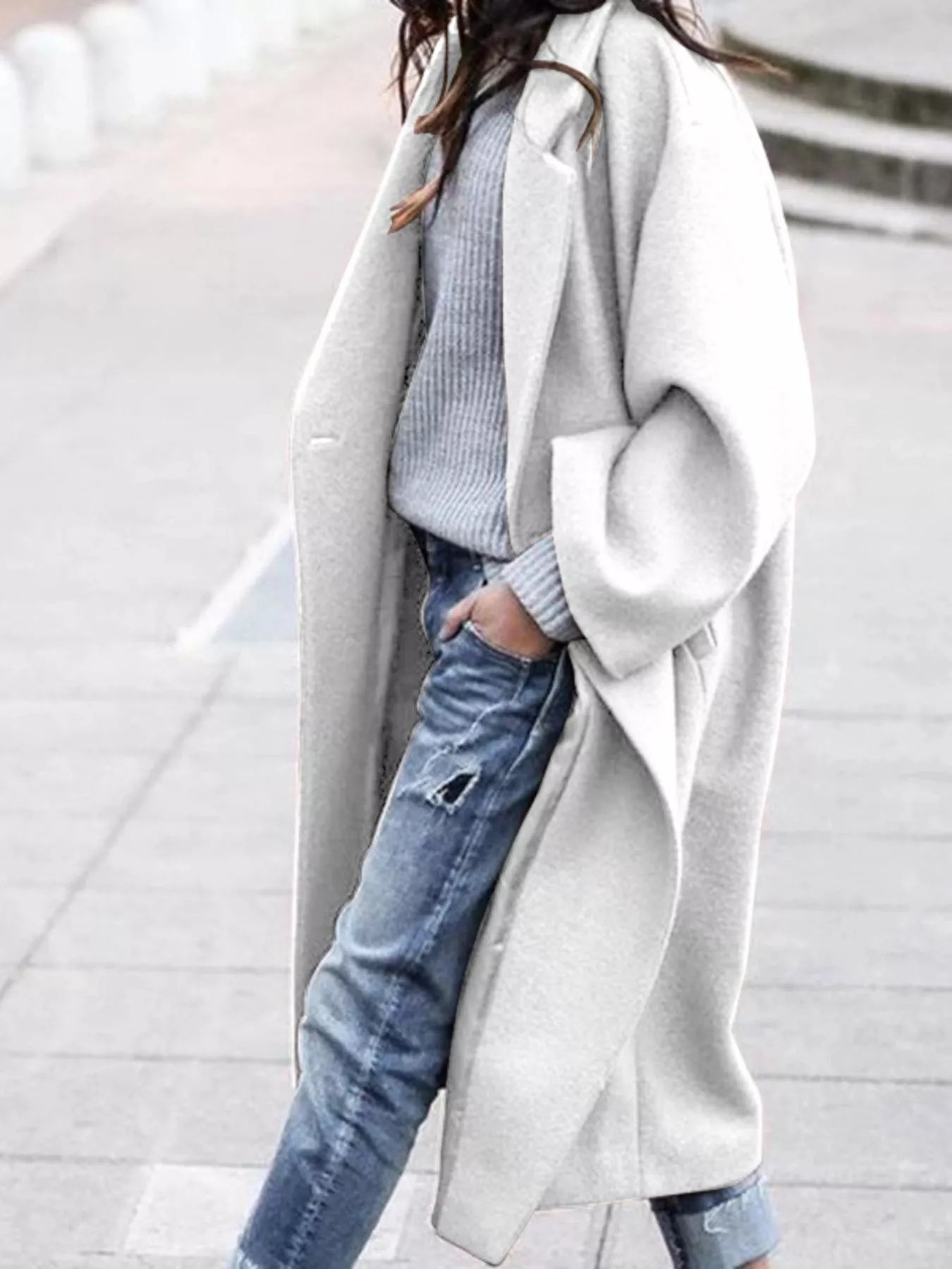 Manteau d'hiver long oversize pour femme