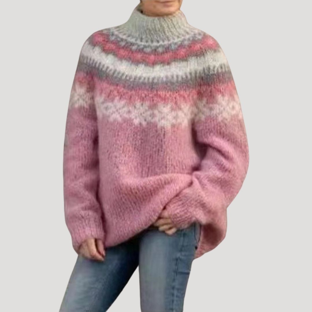 Pull printemps femme motif pastel
