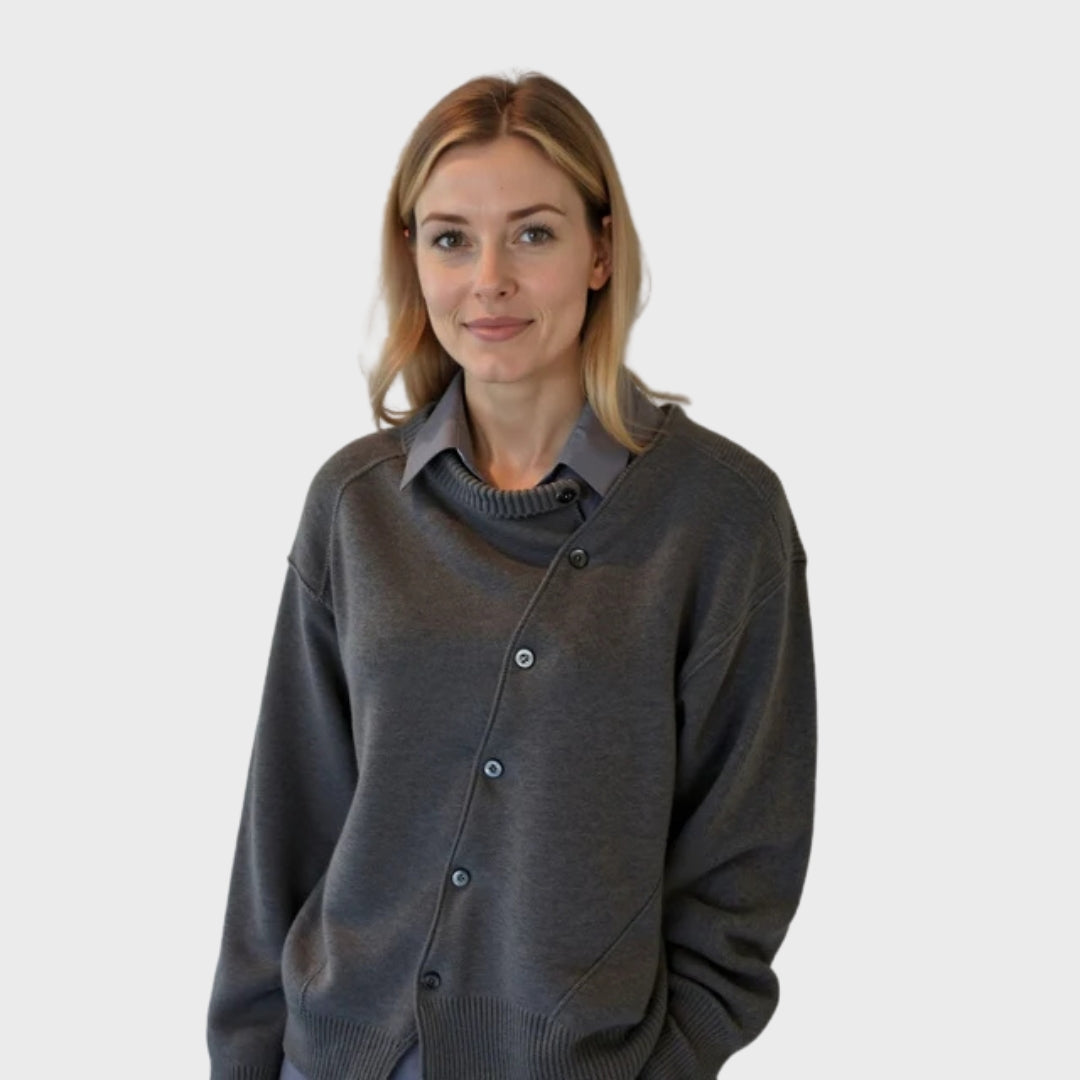 Cardigan confortable à boutons pour femme