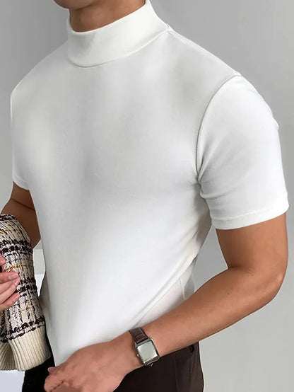 T-shirt élégant pour homme avec col montant