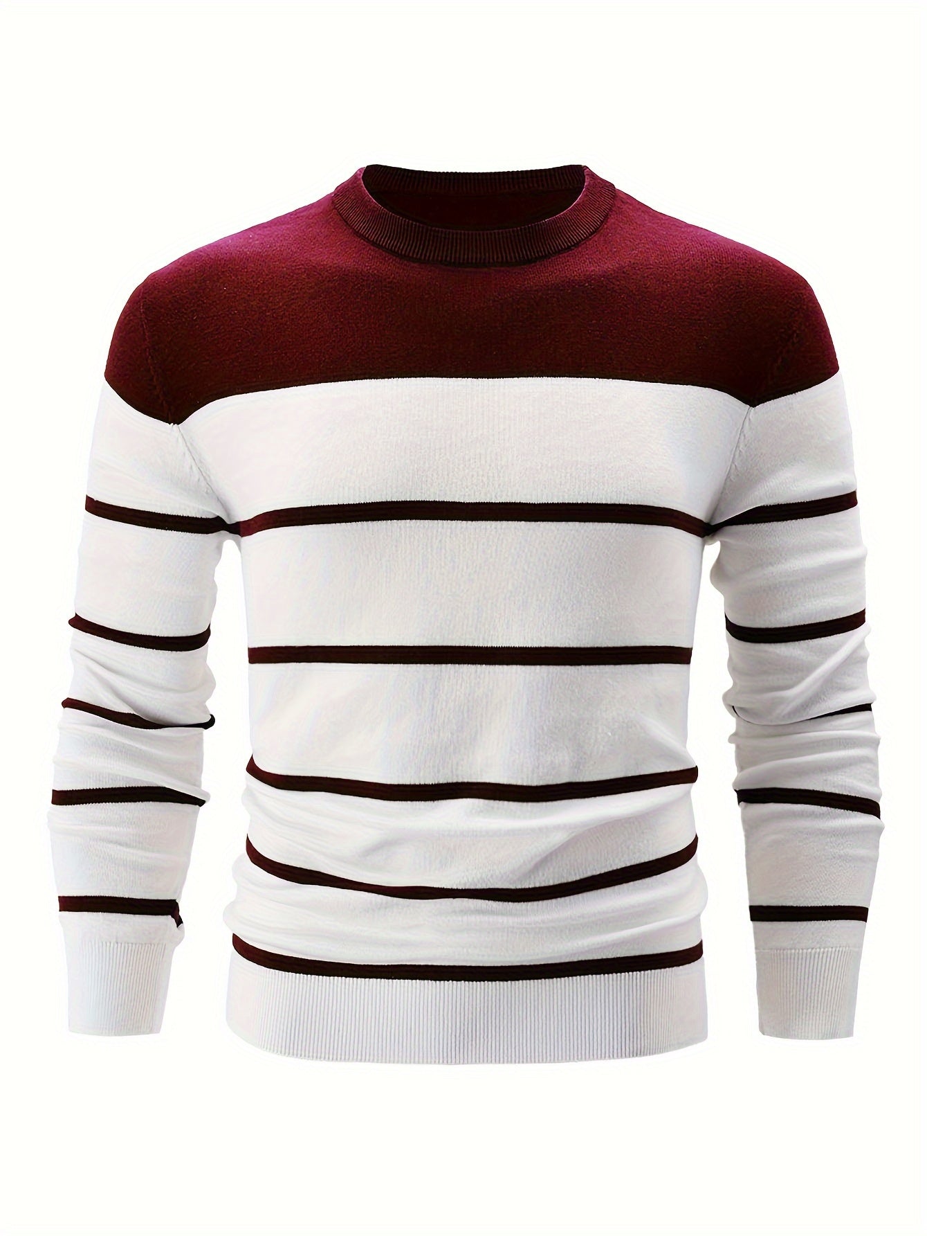 Pull rayé en coton, aspect élégant