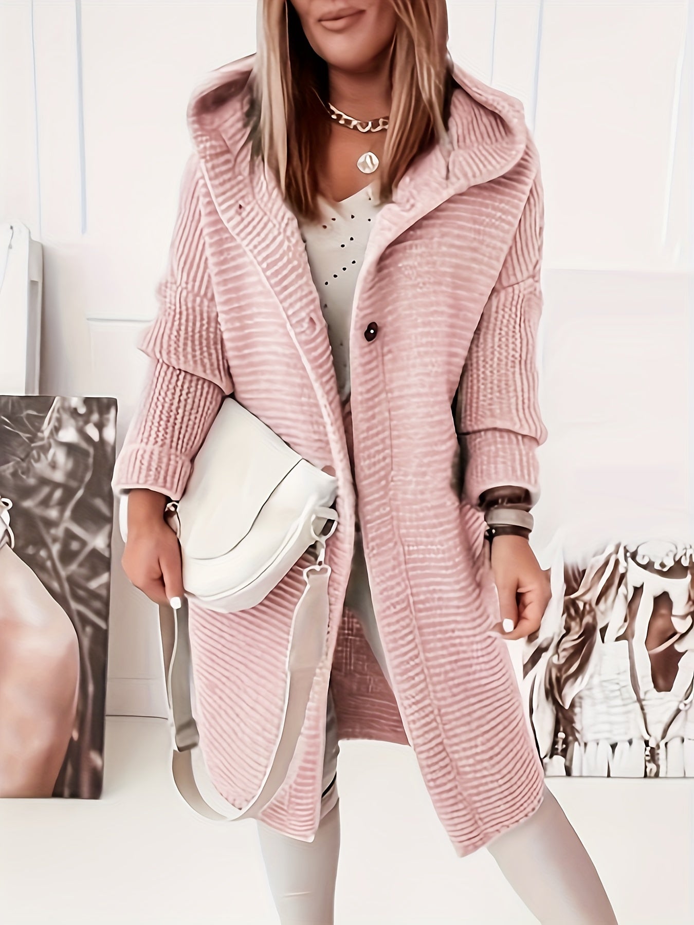 Cardigan à capuche en cachemire de luxe pour femmes