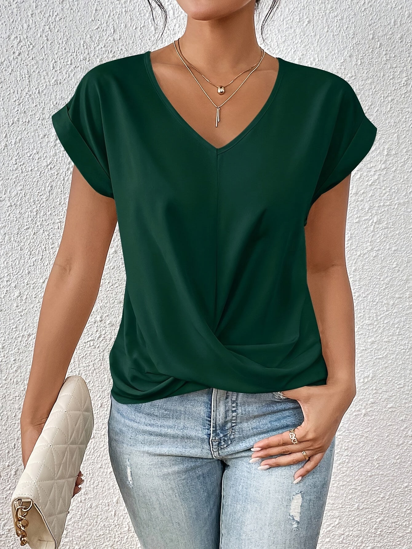 T-shirt ras du cou confortable pour femme