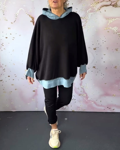 Pulls élégants | Hoodies à manches contrastantes au design moderne