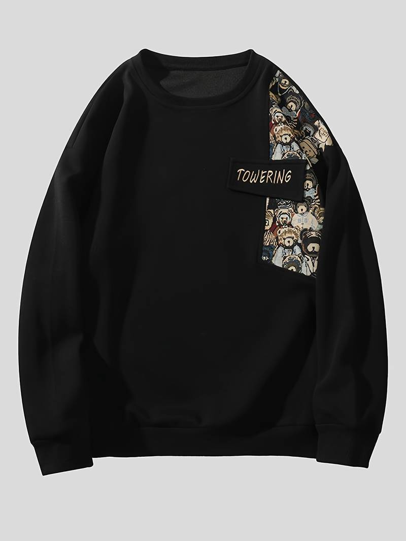 Sweatshirt stylé pour hommes motif ours