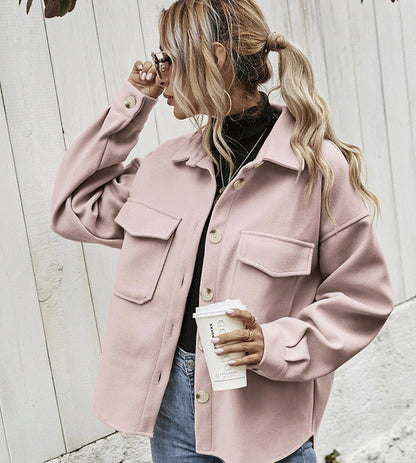 Veste femme grande taille douce avec grandes poches