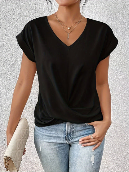 T-shirt ras du cou confortable pour femme
