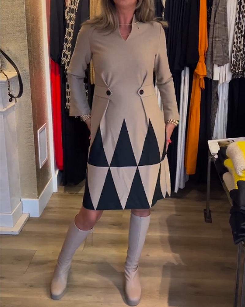 Robe élégante Motif géométrique