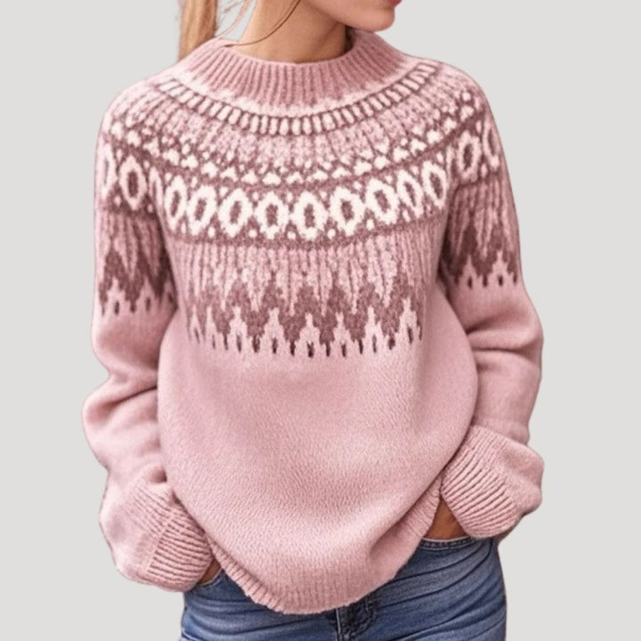 Pull printemps femme motif pastel