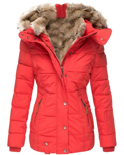 Élégante veste d'hiver avec une doublure en fourrure douce