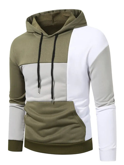 Sweat à capuche élégant pour homme, color-block