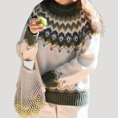 Pull printemps femme motif pastel