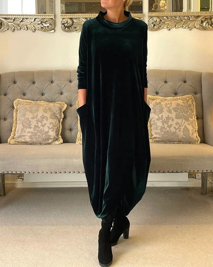 Robe tulipe élégante aspect velours
