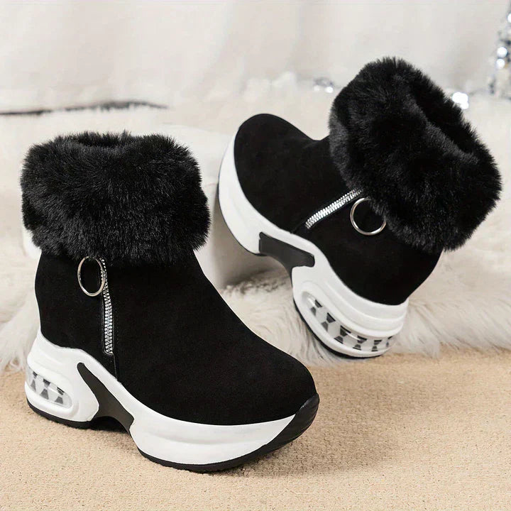 Bottes souples pour femmes doublées chaudement