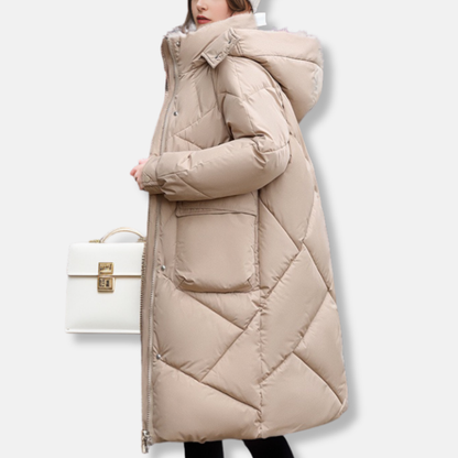 Manteau matelassé grande taille hiver chaud capuche