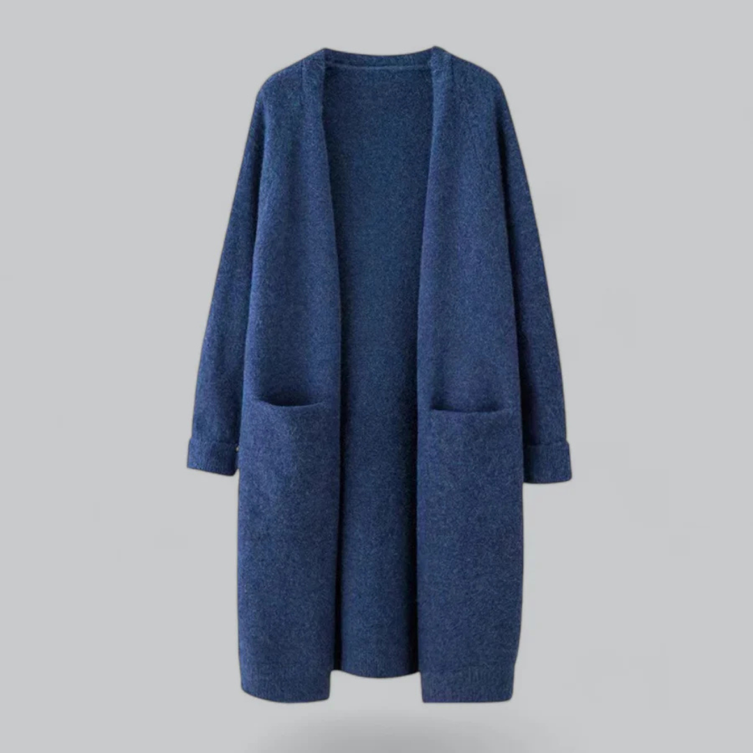 Gilet tricoté ouvert devant chaud