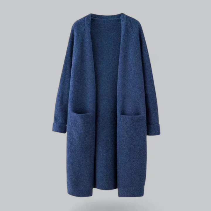 Gilet tricoté ouvert devant chaud