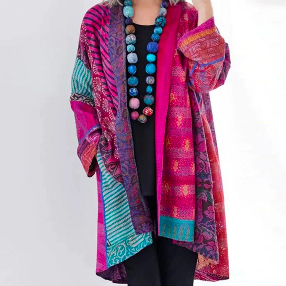 Veste d'automne colorée à motifs pour femme Maravilla