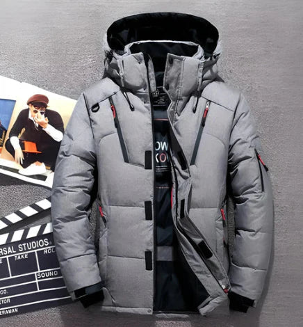 Doudoune d'hiver imperméable à capuche isolée