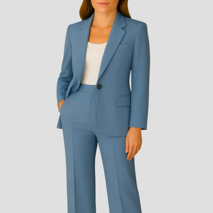 Ensemble tailleur-pantalon pour femme avec long blazer