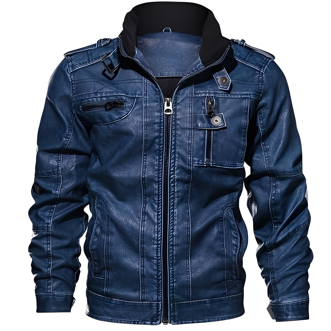 Veste en cuir élégante pour homme