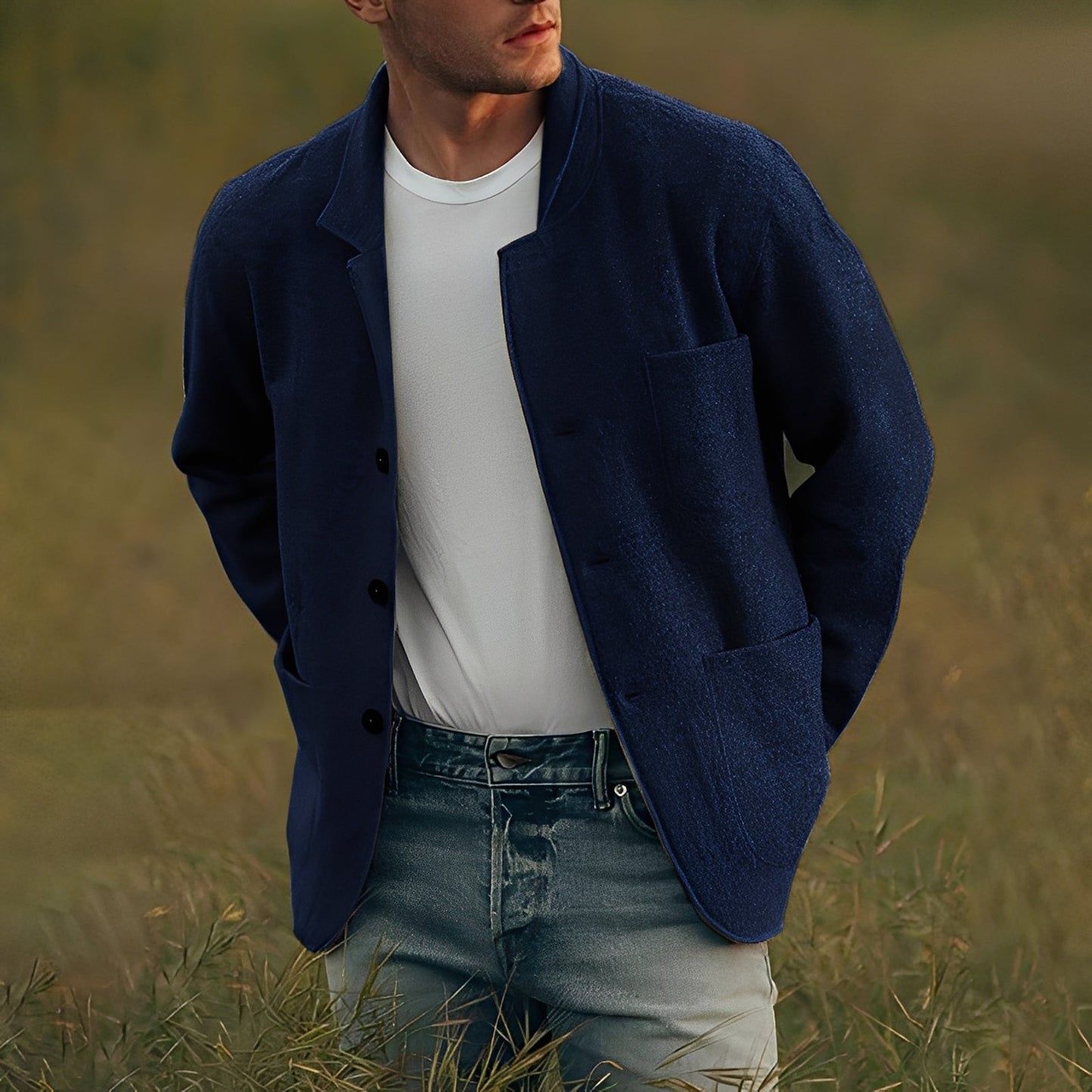Veste homme classique avec poches et style