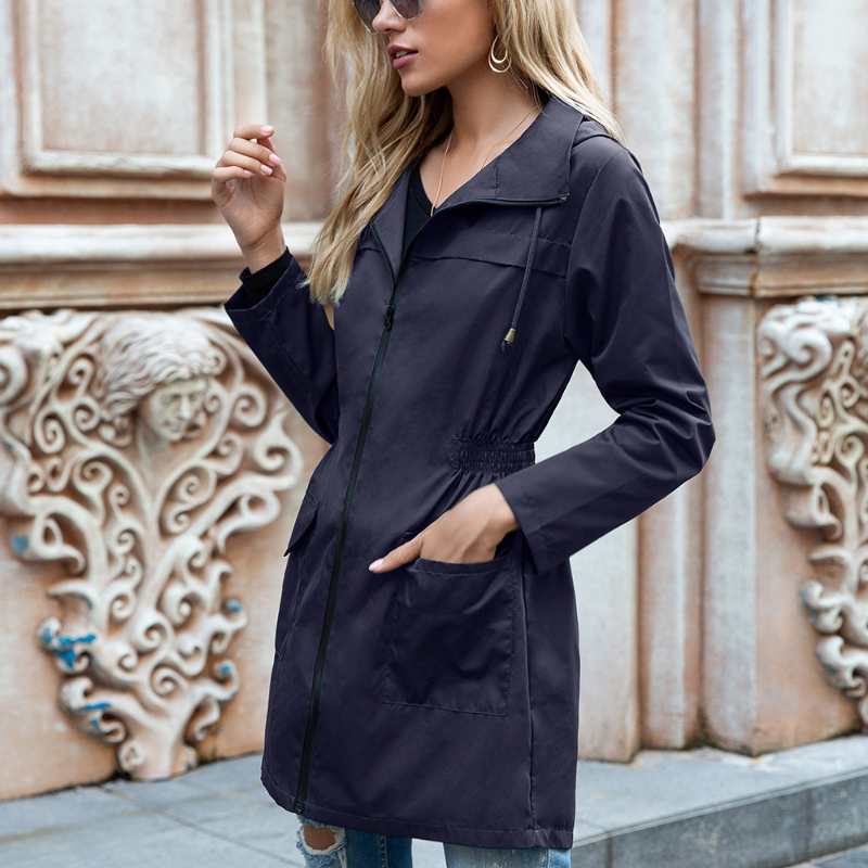 Veste imperméable femme automne hiver à capuche